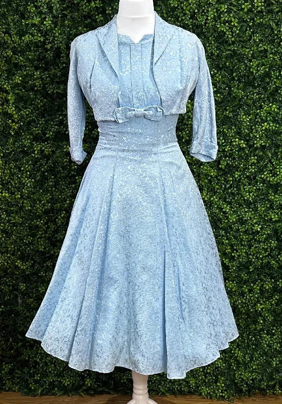 1950s Silk Brocade Dress & Bolero Jacket Chenille Jacket Brocade Jacket Lace Jacket