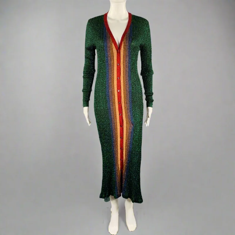 MARCO do VICENZO Size 6 Black Multi Color Acetate Blend Shiny Long Cardigan Machine Wash Dry Clean Hand Wash