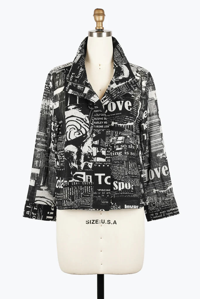 Damee 2447-BLK S25 Seamless Biker Jacket Zippered Jacket Buttoned Jacket Snapped Jacket