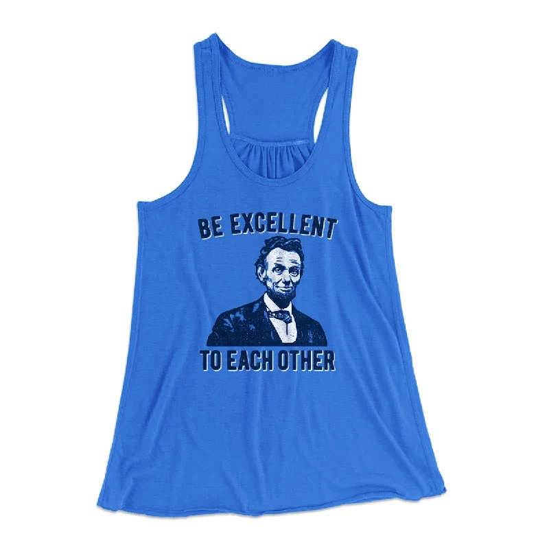 Be Excellent To Each Other Women's Flowey Tank Top peach tank top