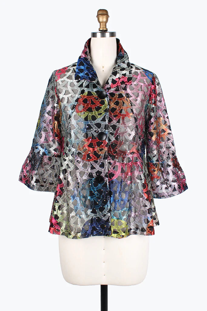 Damee Holographic Scale Mesh Short Jacket 400-MLT Faux Fur Jacket Real Fur Jacket Shearling Jacket Damee Holographic Scale Mesh Short Jacket 400-MLT Faux Fur Jacket Real Fur Jacket Shearling Jacket