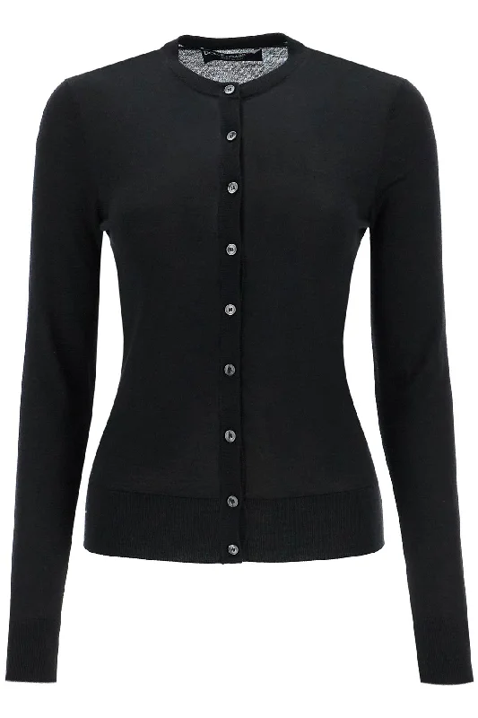 Cashmere And Silk Cardigan Real Fur Shearling Chenille