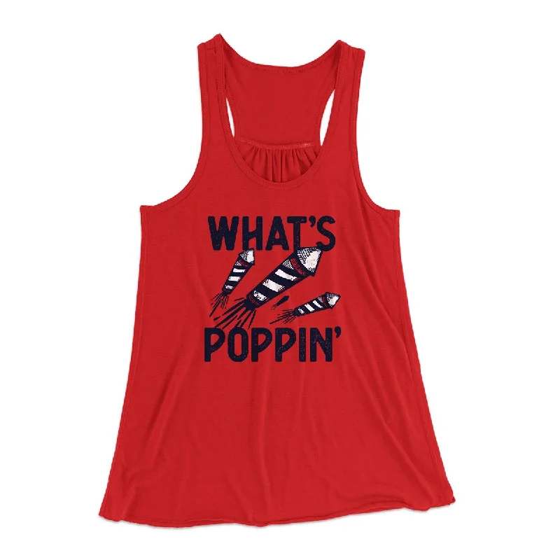 What's Poppin' Women's Flowey Tank Top solid color tank
