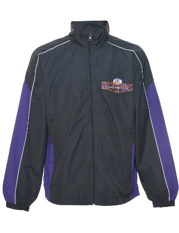 Two Tone Jacket - M Zippered Front Buttoned Front Snap Front