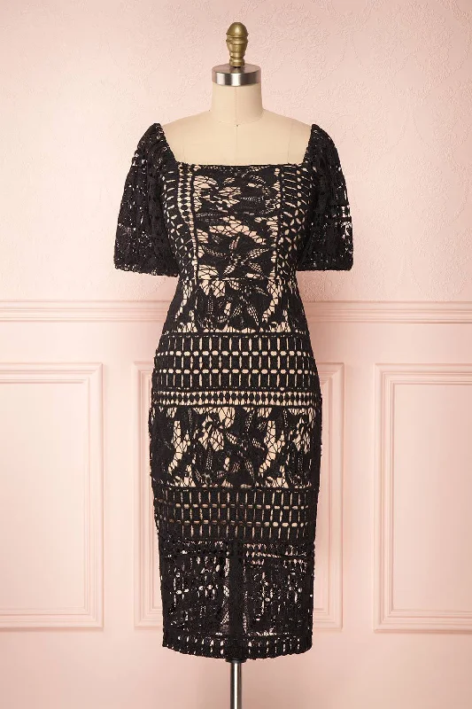 Daphnee Noir | Crocheted Lace Dress