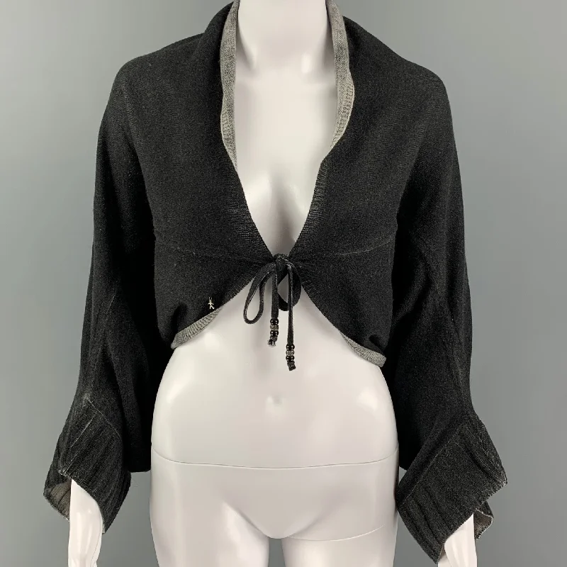 HENRY BEGUELIN Size M Grey Cashmere Shrug Cardigan Wool Cardigan Cotton Cardigan Cashmere Cardigan HENRY BEGUELIN Size M Grey Cashmere Shrug Cardigan Wool Cardigan Cotton Cardigan Cashmere Cardigan