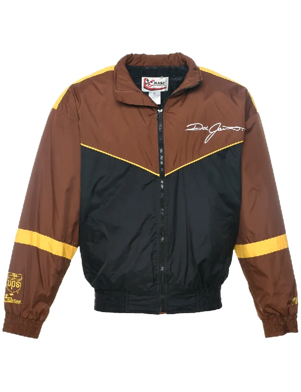 Two Tone Ski Jacket - M Denim Fabric Leather Fabric Suede Fabric
