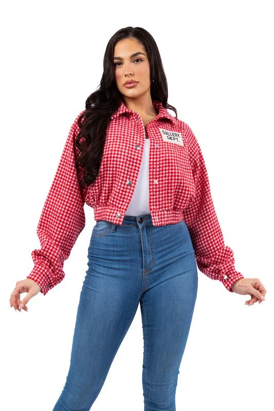 SEXY FASHION TOP JACKET Plaid Jacket Tartan Jacket Houndstooth Jacket