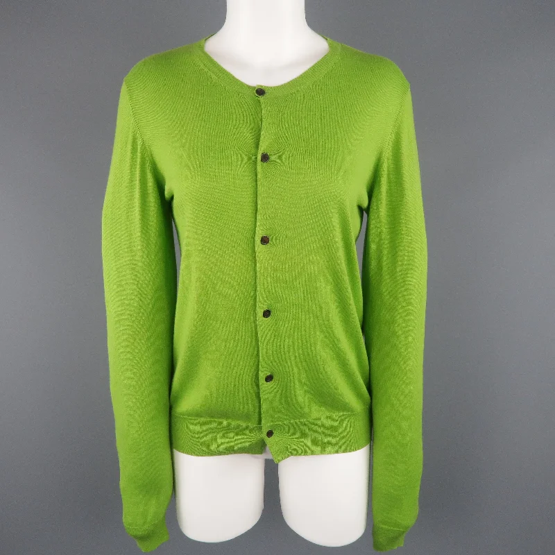 Y's by YOHJI YAMAMOTO Size M Green Cotton Blend Back Panel Cardigan Rayon Fabric Velvet Fabric Corduroy Fabric Y's by YOHJI YAMAMOTO Size M Green Cotton Blend Back Panel Cardigan Rayon Fabric Velvet Fabric Corduroy Fabric