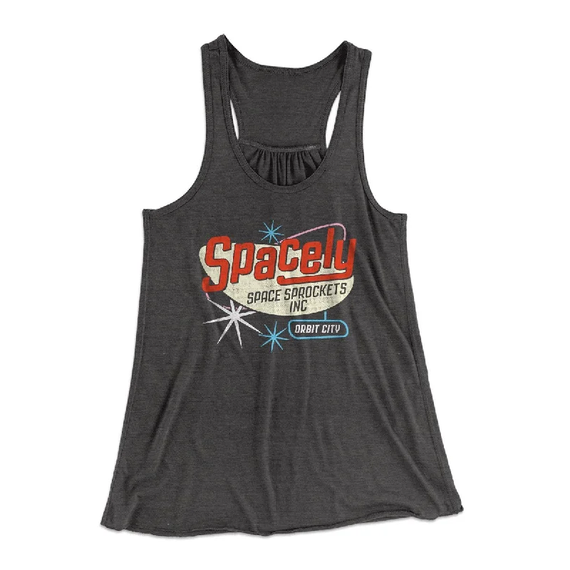 Spacely Space Sprockets Women's Flowey Tank Top coral tank top