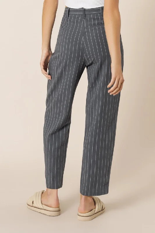 Finley Pinstripe Tailored Pant- Navy