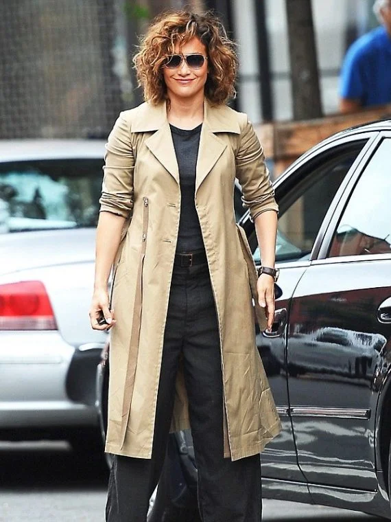 Jennifer Lopez Trench Cotton Coat