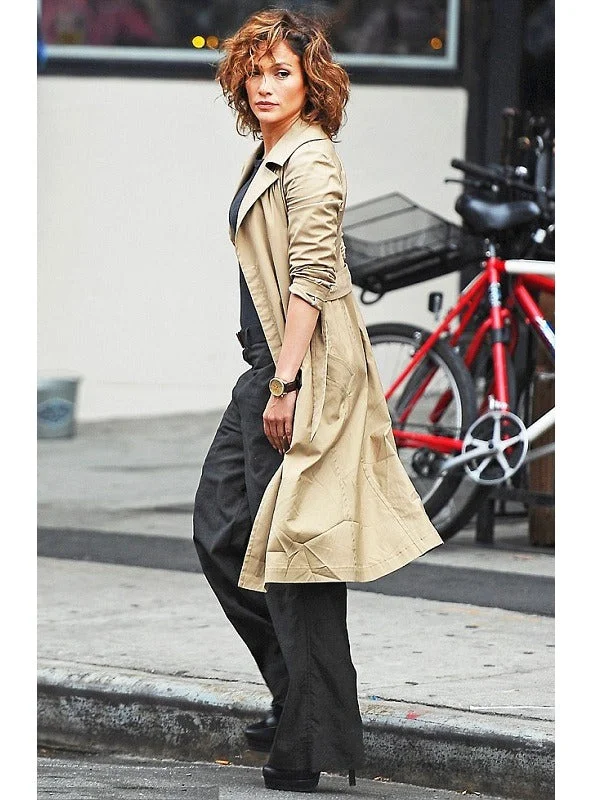 Jennifer Lopez Trench Cotton Coat