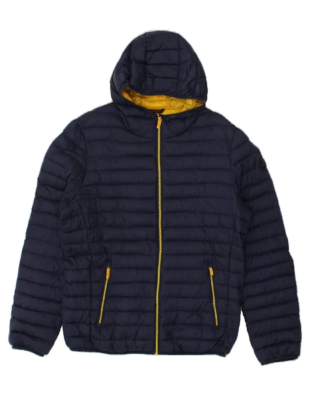 MISTRAL Womens Hooded Padded Jacket UK 20 2XL Navy Blue