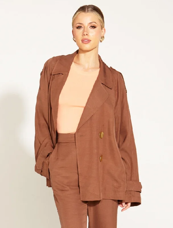 One And Only Oversized Blazer - Mocha