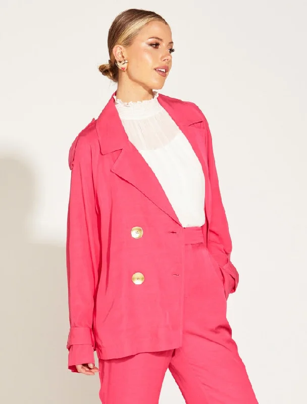 One And Only Oversized Blazer - Pink