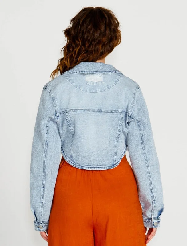 Rhea Cropped Denim Jacket