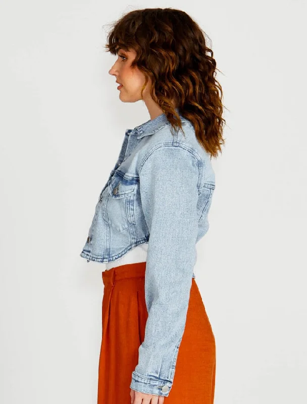 Rhea Cropped Denim Jacket