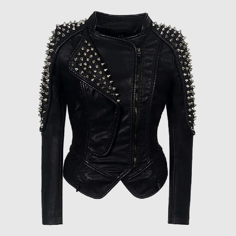 Womens Rivet Motorcycle Jacket