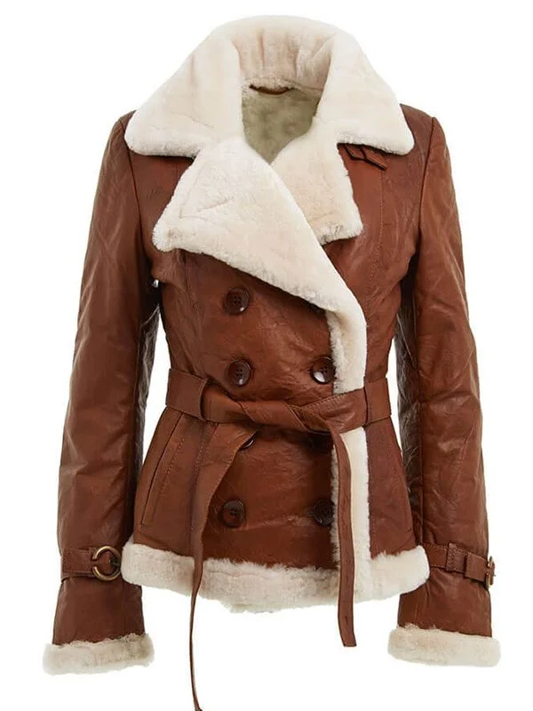 Women’s Shearling Brown Jacket