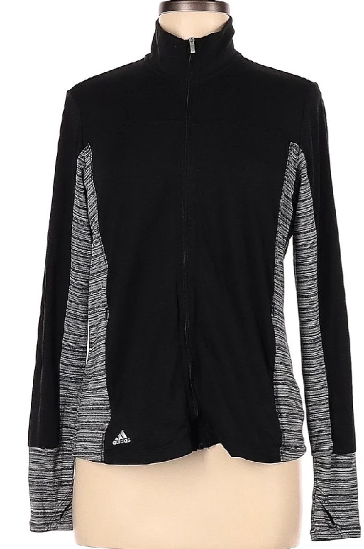 Adidas Black Full-Zip Golf Jacket w/ Black Heather Inserts Size M MSP$65