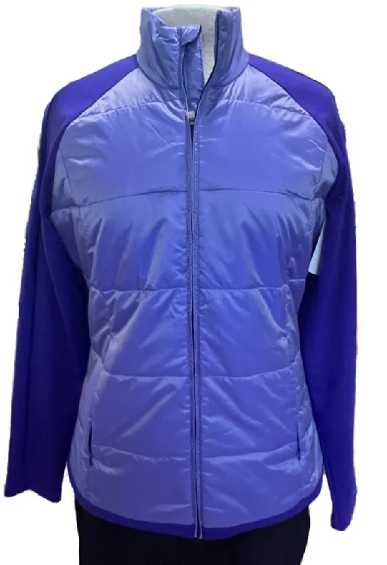 Adidas Women's Purple Full- Zip Hybrid Jacket Size M  MSP$120