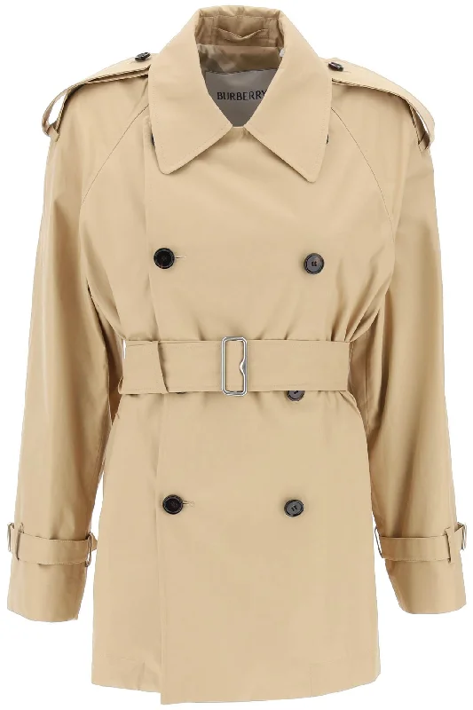 Burberry double-breasted midi trench coat 8089783 FLAX