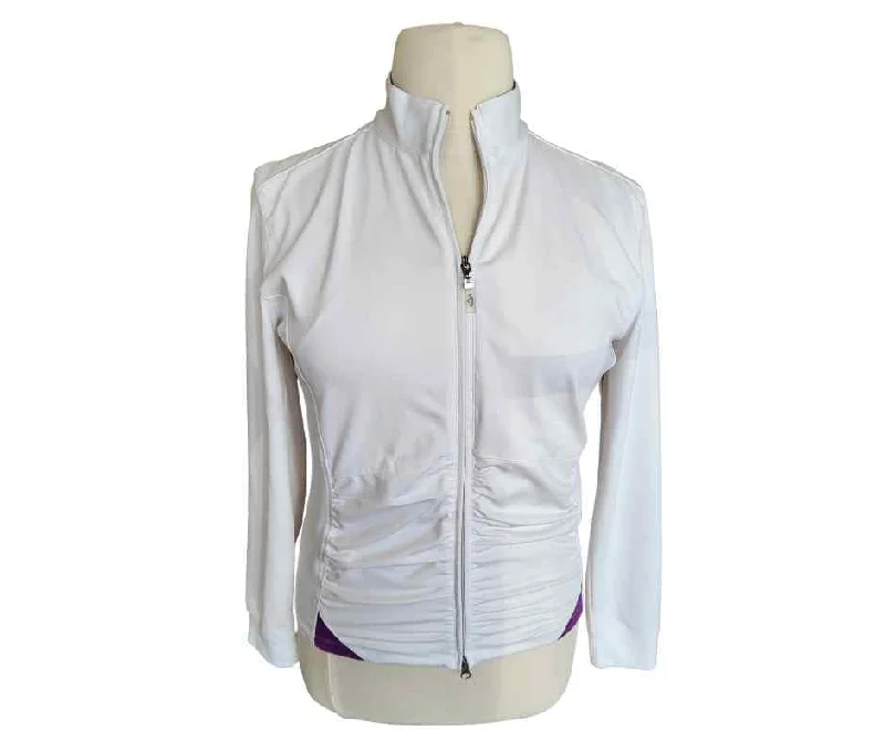 Callaway White and Purple Golf Full-Zip Size L MSP$130