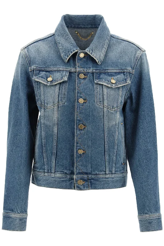 Golden goose short denim jacket GWP00846 P000621 BLUE