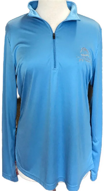 Misc Blue Golf Pullover w/logo Size XL