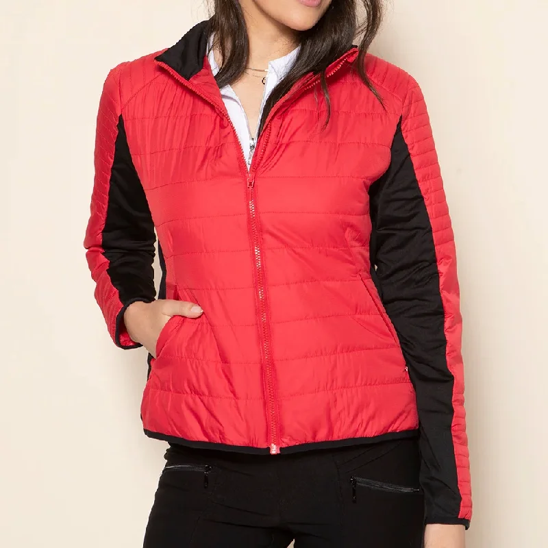 New GGBlue Halley Quilted Jacket - Red/Black MSP$136