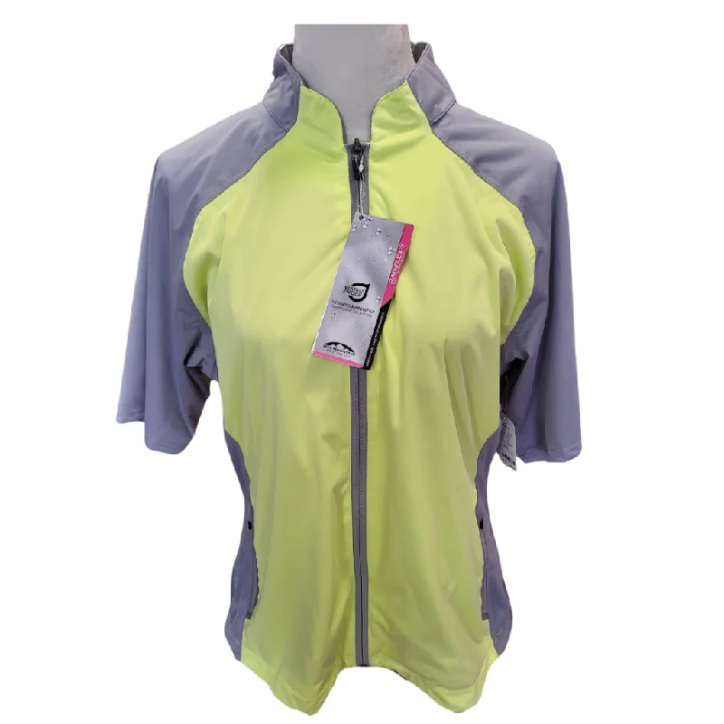 New Sun Mountain Women's Rainflex Short Sleeve Rain Jacket Limeade/Gray Size L MSP$150