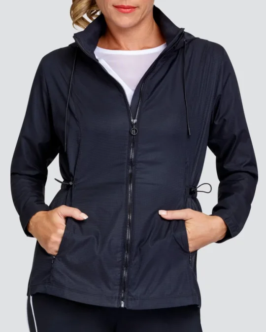 New Tail Activewear Black Nola Golf Jacket MSP$96