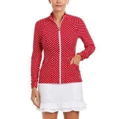 New Women's Tzu Tzu Sasha Poppy Dotty Golf Jacket MSP$149