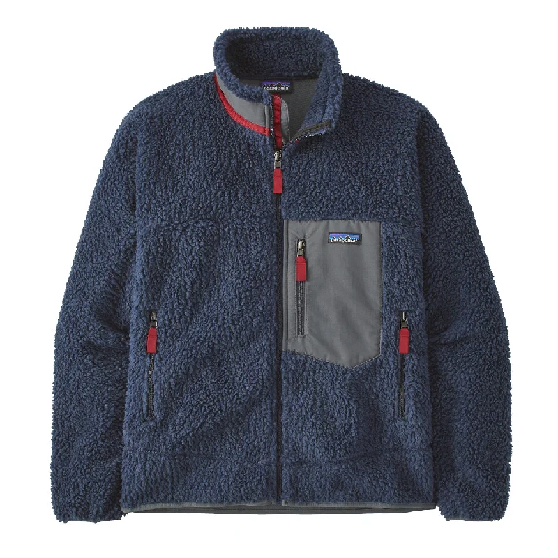 Patagonia - Giacca in pile Classic Retro-X® Fleece New Navy Wax Red - 23056 - NEW/NAVY/W/WAX/RED