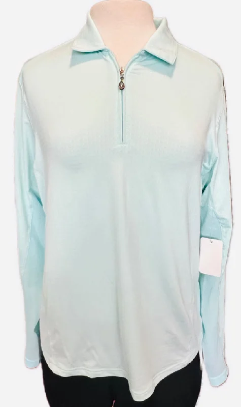 San Soleil Aqua 1/4 Zip Sun Shirt Size L MSP $98