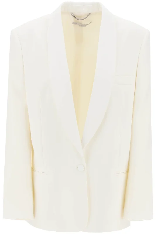 Stella mccartney single-breasted tailored blazer with sh 650110 3DU655 CHALK