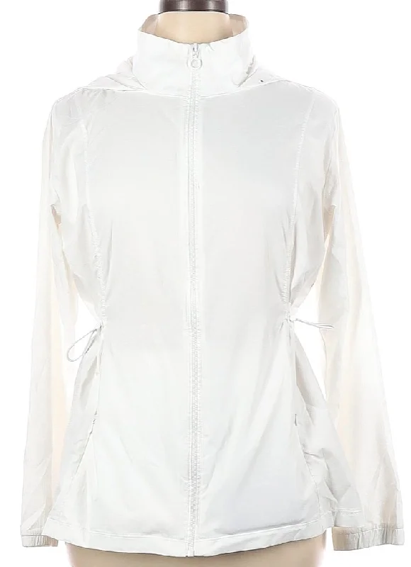 Tail Activewear White Nola Full-Zip Water Resistant Windbreaker Size XL MSP$93