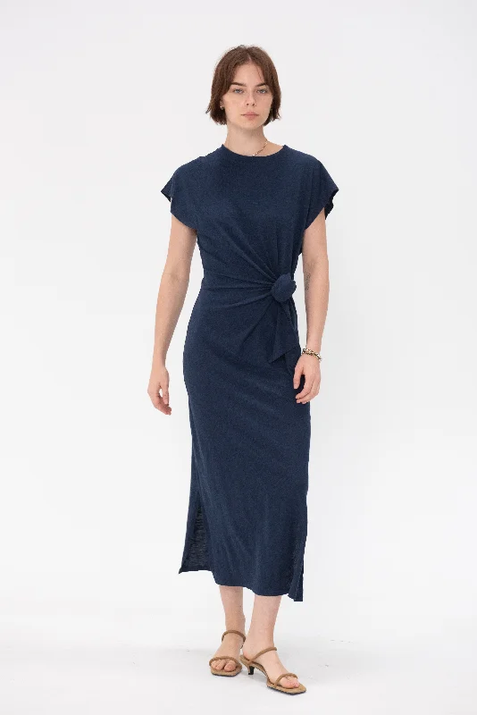 Vanina Cinched Waist Dress, Indigo