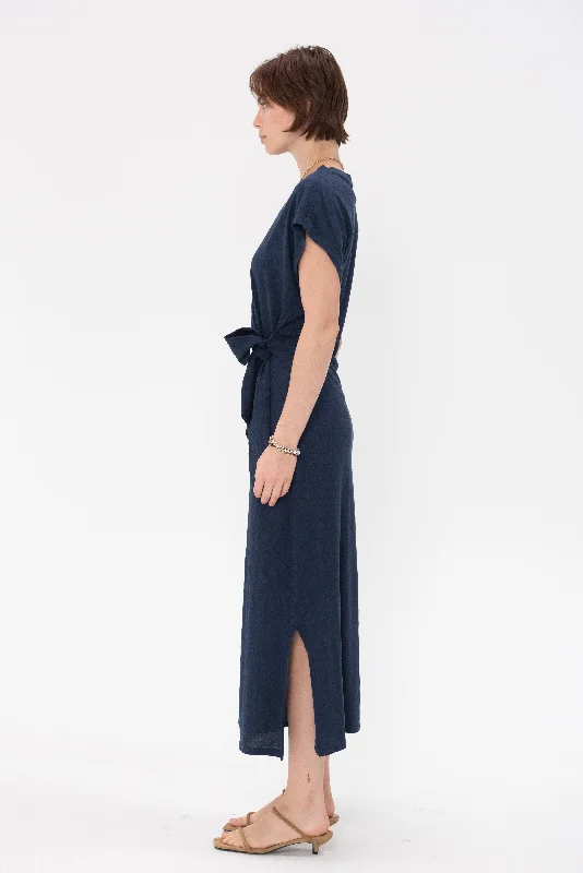 Vanina Cinched Waist Dress, Indigo