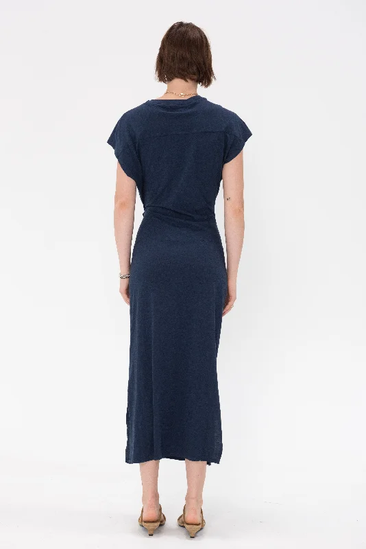 Vanina Cinched Waist Dress, Indigo