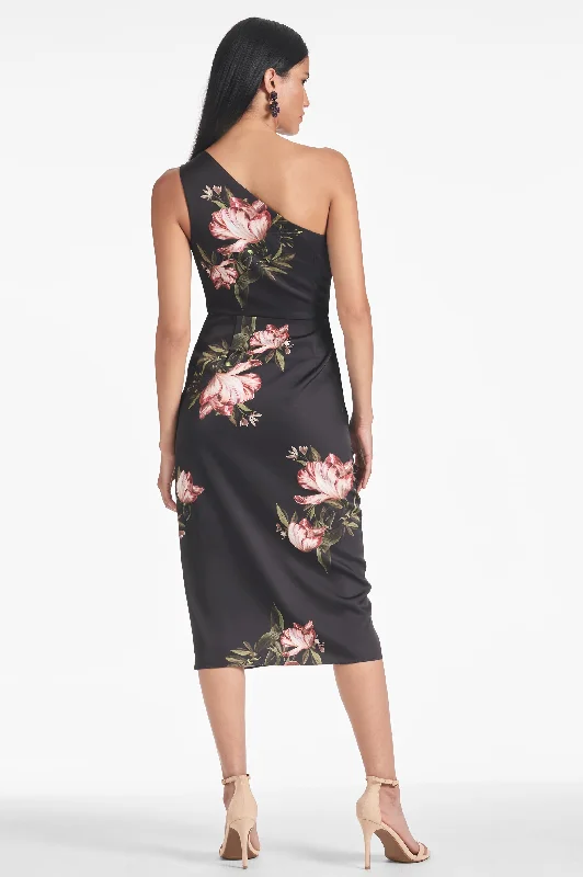 Carmen Dress - Noir Blossom