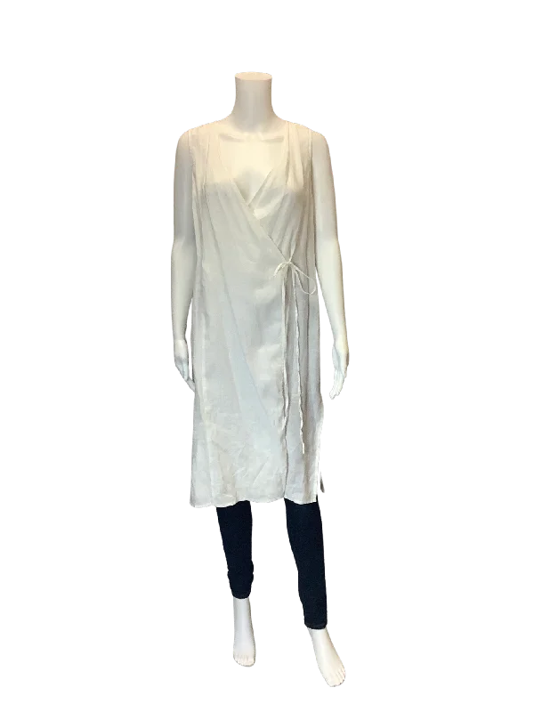 Eileen Fisher Women's Linen Wrap Cream Size: XL