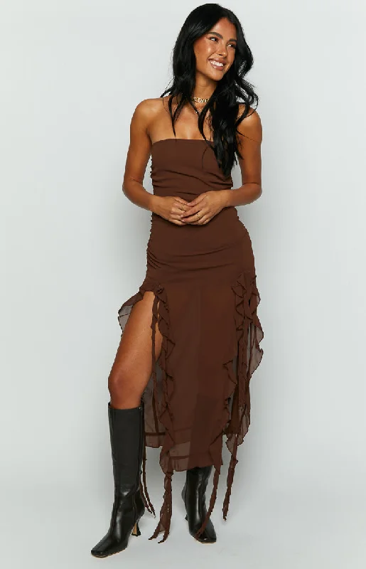 Lioness Rendezvous Chocolate Midi Dress