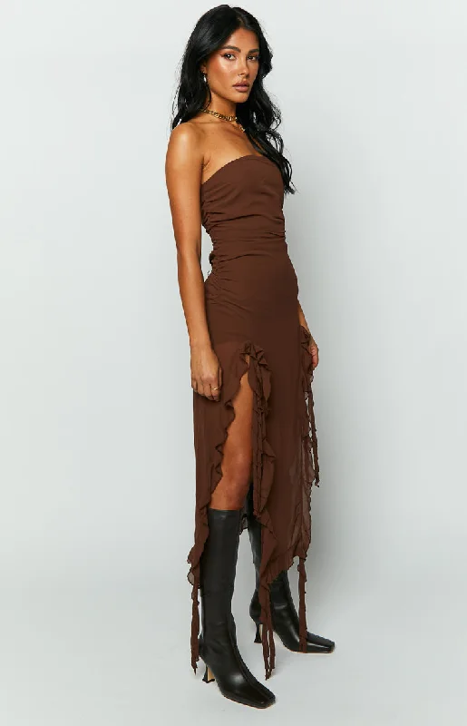 Lioness Rendezvous Chocolate Midi Dress