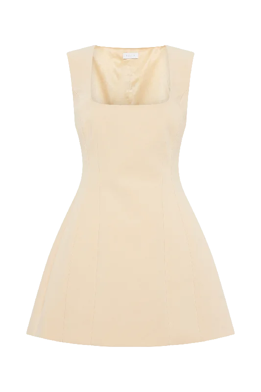 Lysandre Crepe Mini Dress - Peach