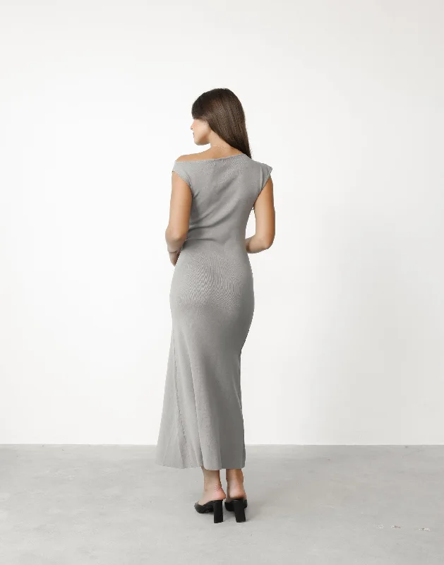 Martina Maxi Dress (Light Grey)