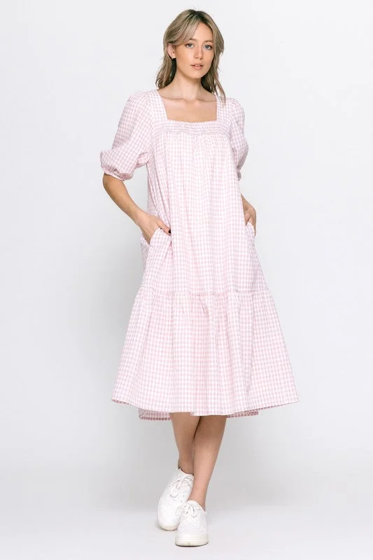 Pink Gingham Dress