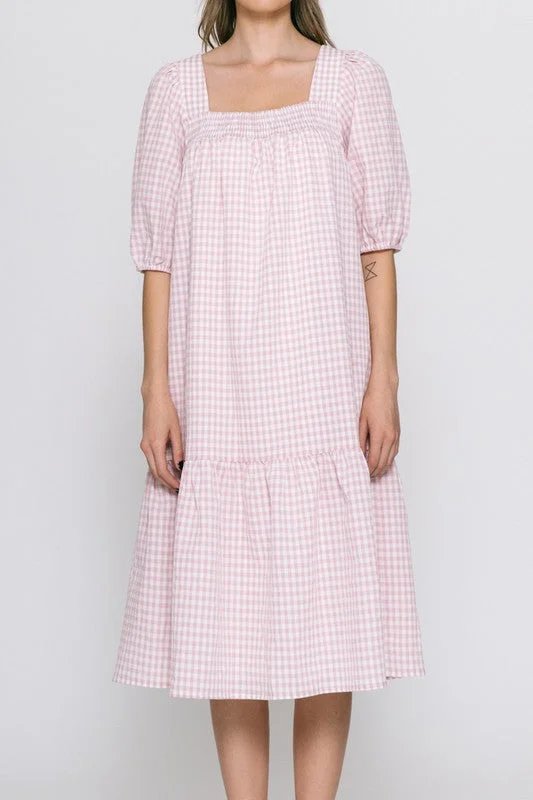 Pink Gingham Dress