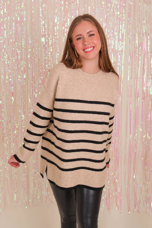 An Easy Decision Sweater-Taupe